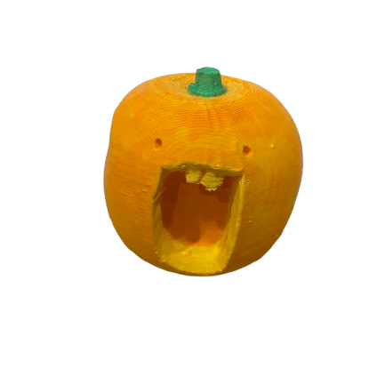 Komik Yüzlü Cadılar Bayramı Balkabağı 3D Baskı Dekor