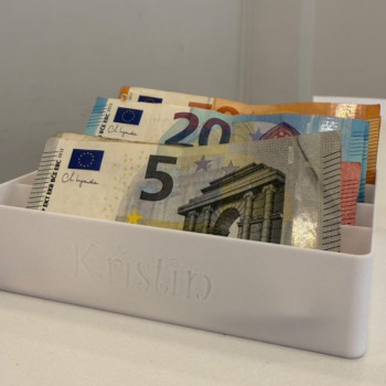 Euro Banknot Organizatör Kutusu - 3D Baskılı Masa Düzenleyici