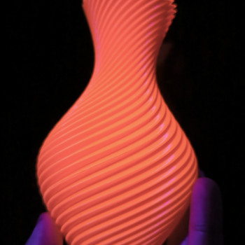 Floresan Spiralli Vazo - Özel 3D Baskı Dekor