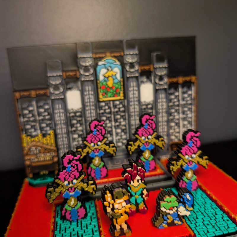 Chrono Trigger Katedral Sahnesi 3D Diorama - Nostaljik SNES Model