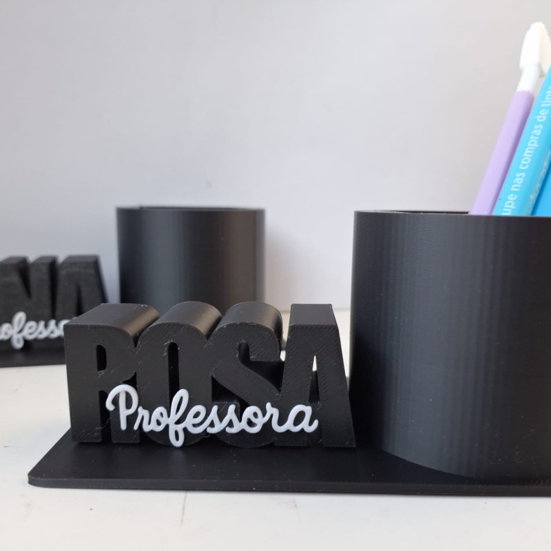 Kişiselleştirilmiş Kalemlik - Öğretmen İsimli 3D Baskı