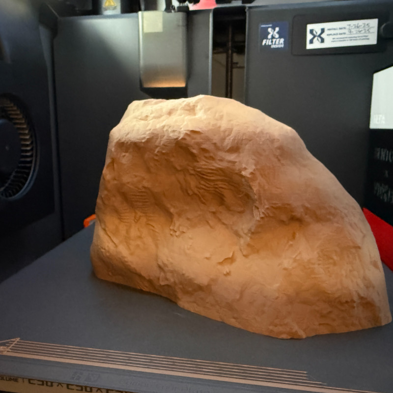 Bahçe Su Vana Saklama Kaya Kapağı - Gerçekçi 3D Baskı