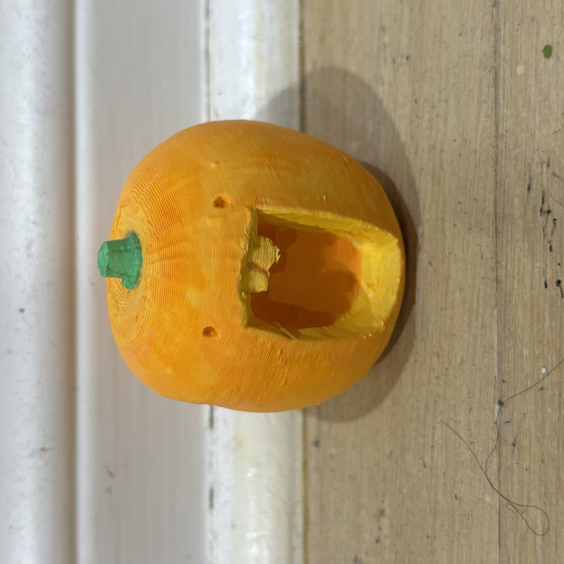 Komik Yüzlü Cadılar Bayramı Balkabağı 3D Baskı Dekor