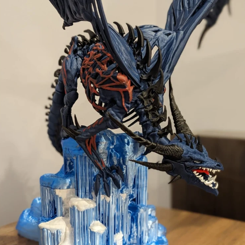Halloween Frost Wyrm 3D Baskılı Ejderha Diorama - Korku Koleksiyonu