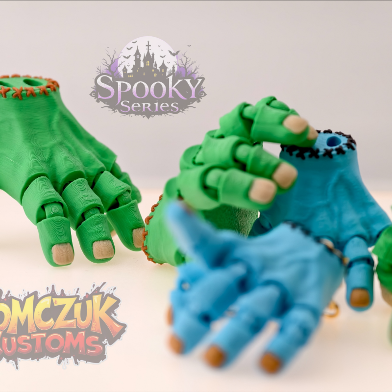 Korkunç Hareketli Anahtarlık El - 3D Baskı Korku Aksesuarı