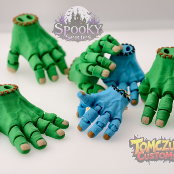 Korkunç Hareketli Anahtarlık El - 3D Baskı Korku Aksesuarı