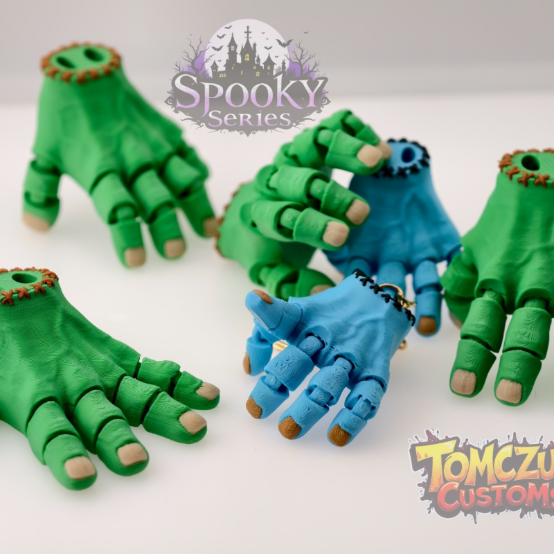 Korkunç Hareketli Anahtarlık El - 3D Baskı Korku Aksesuarı