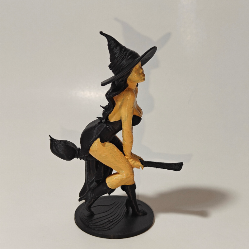 Cadılar Bayramı Seksi Cadı Heykelciği - 3D Baskı Dekoratif Figür