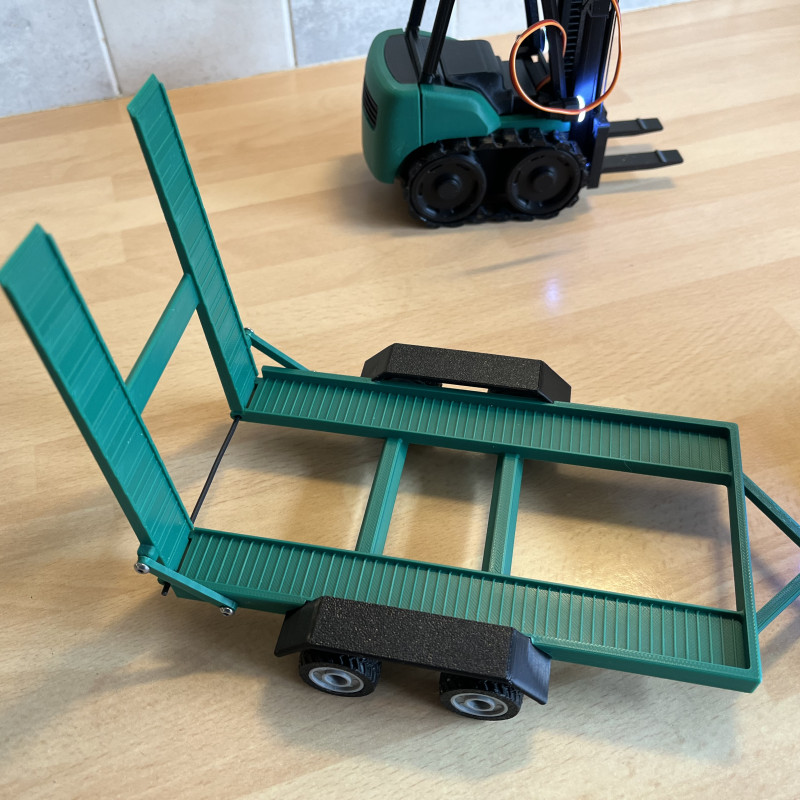 Cyberbrick Forklift Römorku - 3D Baskı RC Model Oyuncak