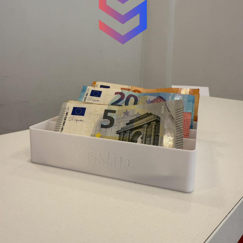 Euro Banknot Organizatör Kutusu - 3D Baskılı Masa Düzenleyici Euro Banknot Organizatör Kutusu - 3D Baskılı Masa Düzenleyici