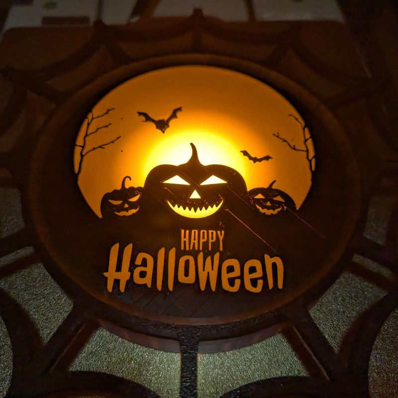 Cadılar Bayramı Işık Tabelası Renk Plakaları - 3D Baskı Dekor