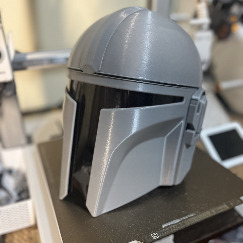 Mandalorian Kaskı - Düşük Filament, Kolay Montaj - 3D Baskı