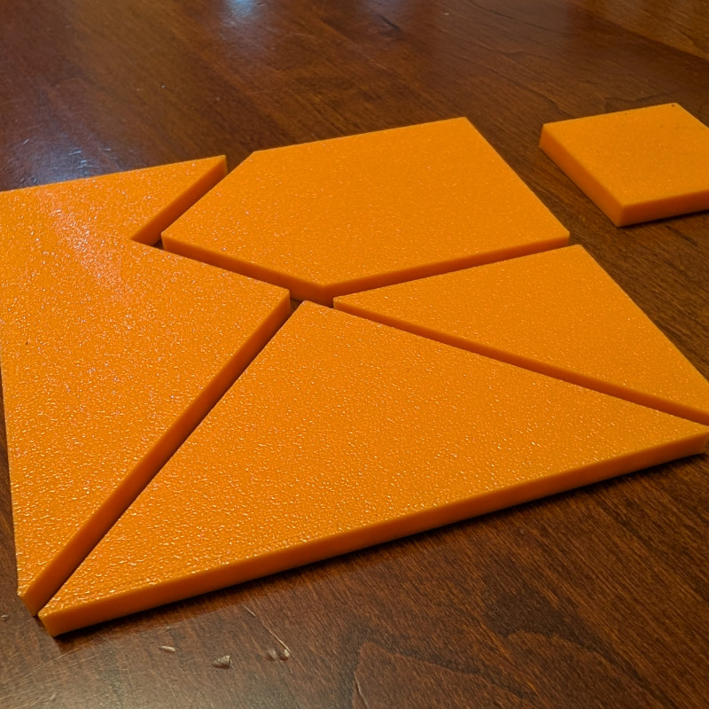Tangram Kare Bulmaca - Dayanıklı 3D Baskı Eğitim Seti