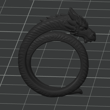 Ejderha Yüzük - 3D Baskı Detaylı Aksesuar