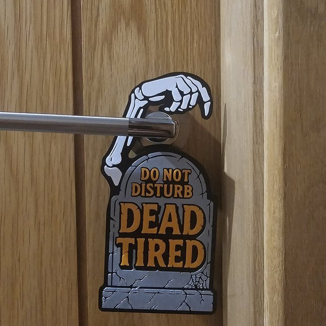 Cadılar Bayramı Kapı Asıcısı - Ölü Yorgun Tema 3D Baskı Dekor