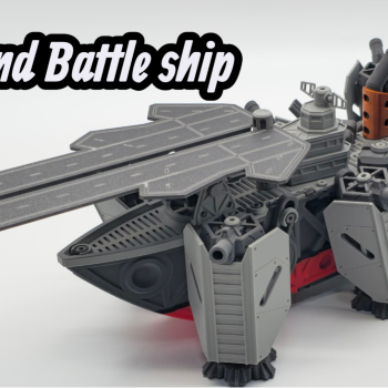 Motorlu Kara Savaş Gemisi 3D Baskı Maket - Hareketli Oyuncak
