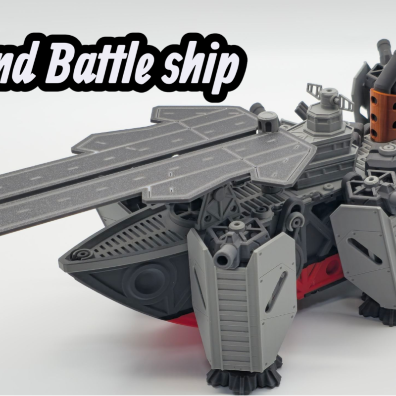 Motorlu Kara Savaş Gemisi 3D Baskı Maket - Hareketli Oyuncak