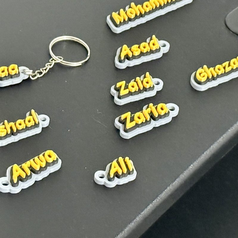 Kişiselleştirilmiş 3D İsim Etiketi - Anahtarlık ve Çanta Etiketi