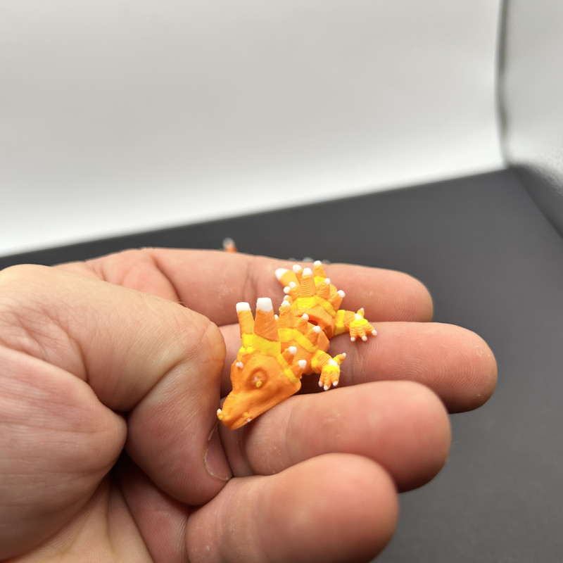 Mini Şeker Mısır Ejderhası - 3D Baskı Hareketli Oyuncak
