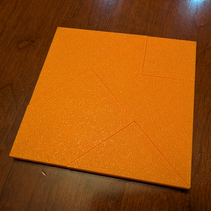 Tangram Kare Bulmaca - Dayanıklı 3D Baskı Eğitim Seti