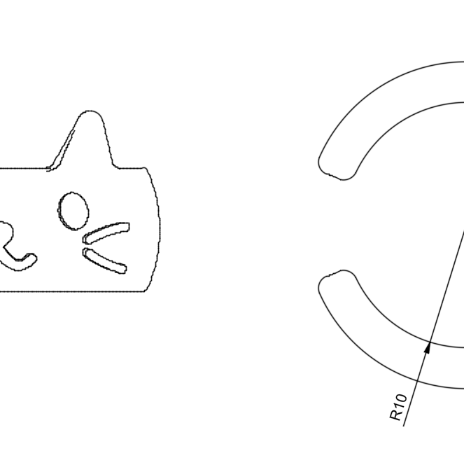 Sevimli Kedi Yüzüklü 3D Baskı Mikro Halka - PLA Esnek Tasarım