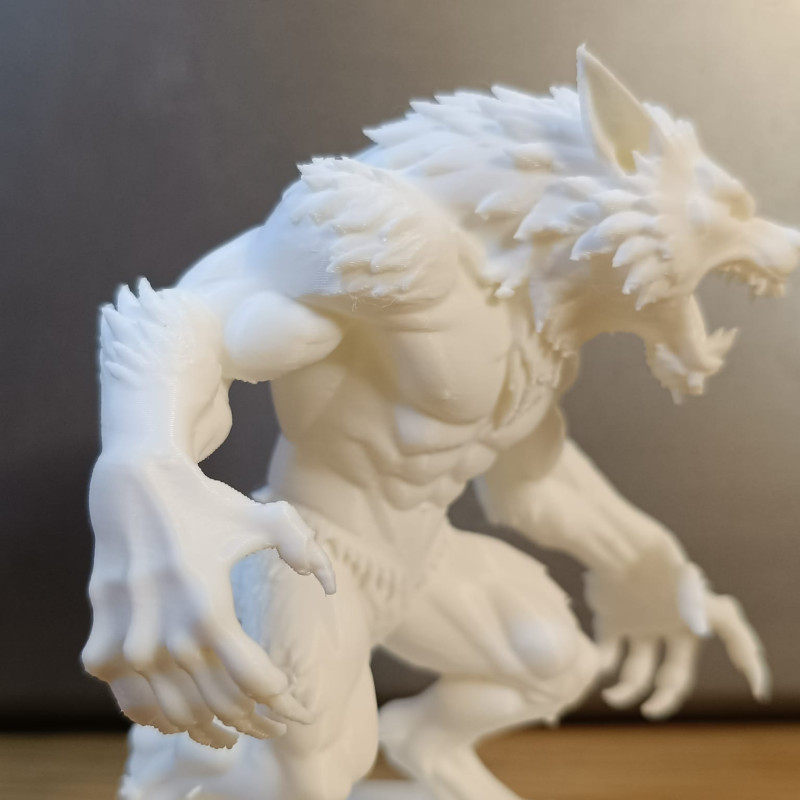 Detaylı Kurtadam Figürü - 3D Baskı Miniature