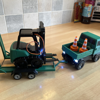 Cyberbrick Forklift Römorku - 3D Baskı RC Model Oyuncak