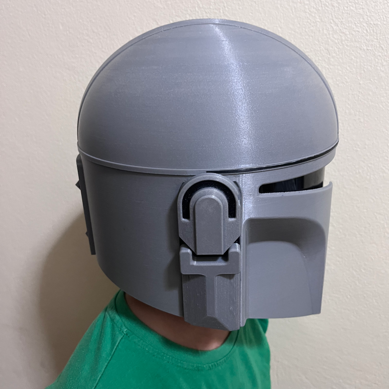 Mandalorian Kaskı - Düşük Filament, Kolay Montaj - 3D Baskı