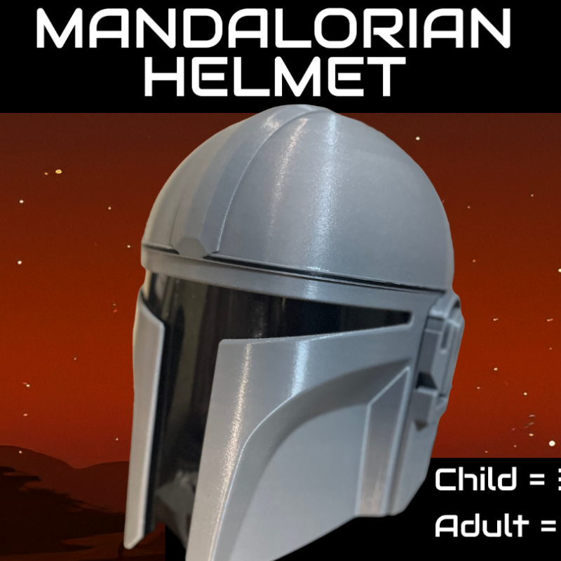 Mandalorian Kaskı - Düşük Filament, Kolay Montaj - 3D Baskı