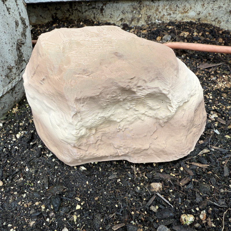 Bahçe Su Vana Saklama Kaya Kapağı - Gerçekçi 3D Baskı