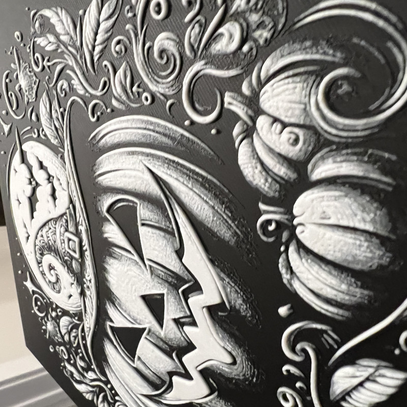 Cadılı Balkabağı 3D Baskı Dekor - Hueforge Modeli