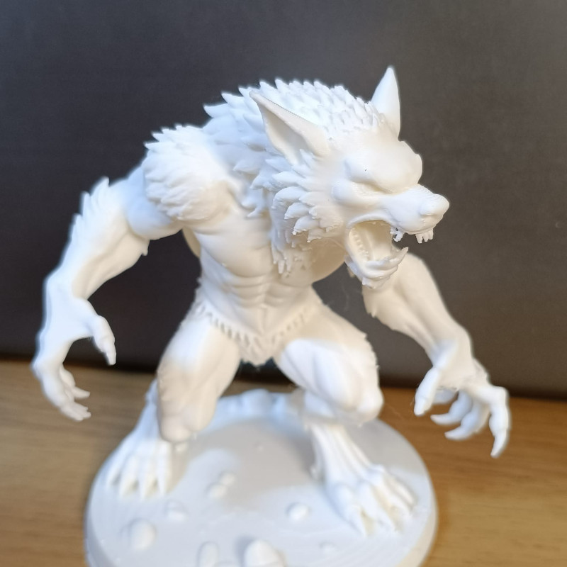 Detaylı Kurtadam Figürü - 3D Baskı Miniature