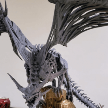 Halloween Frost Wyrm 3D Baskılı Ejderha Diorama - Korku Koleksiyonu