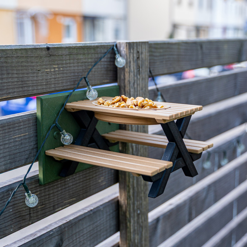 Bahçe Sincap Besleme Bankı - 3D Baskı Dekoratif Kuş Yemliği Bahçe Sincap Besleme Bankı - 3D Baskı Dekoratif Kuş Yemliği