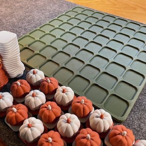 Manyetik Balkabağı Dama Seti - 3D Baskılı Oyun