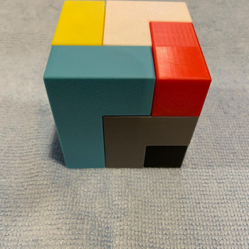 3x3 Küp Puzzle - 6 Parça 3D Baskı Zeka Oyunu