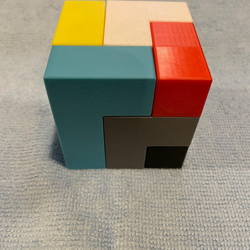 3x3 Küp Puzzle - 6 Parça 3D Baskı Zeka Oyunu