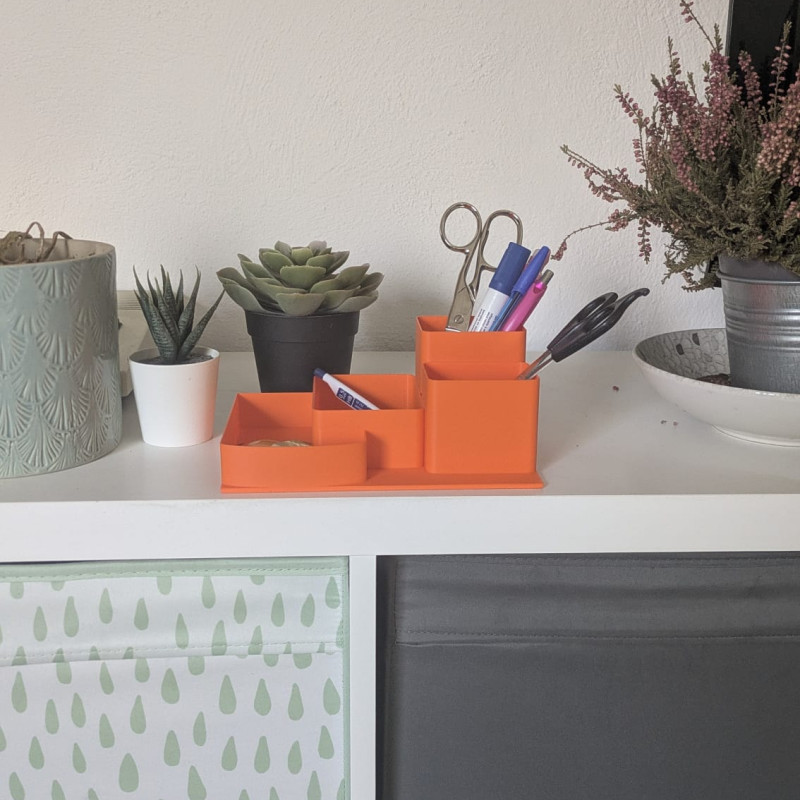 Çok Amaçlı Masaüstü Organizatör - 3D Baskı Ofis Aksesuarı Çok Amaçlı Masaüstü Organizatör - 3D Baskı Ofis Aksesuarı