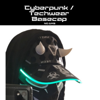 Cyberpunk Techwear Beyzbol Şapkası - 3D Baskılı Cosplay Aksesuarı