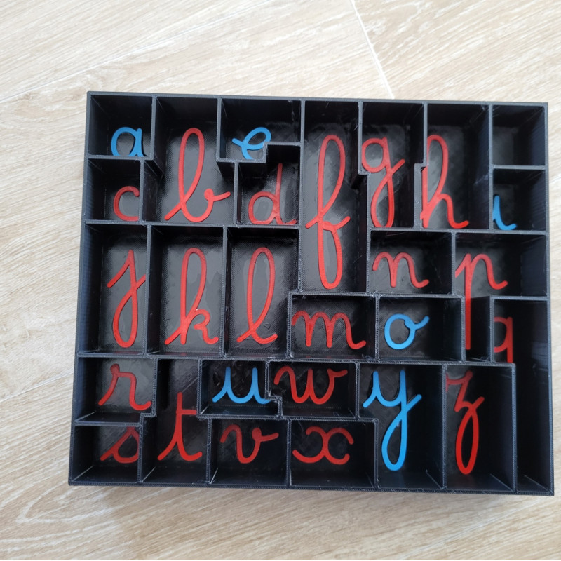 El Yazısı Harf Saklama Kutusu - 3D Baskı Eğitim Materyali