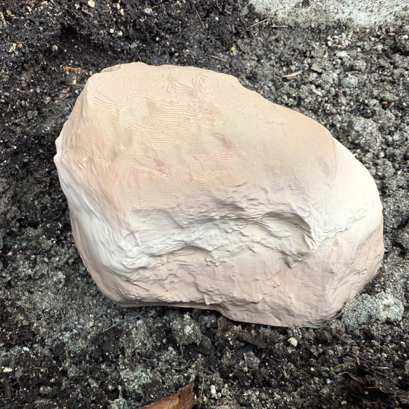 Bahçe Su Vana Saklama Kaya Kapağı - Gerçekçi 3D Baskı