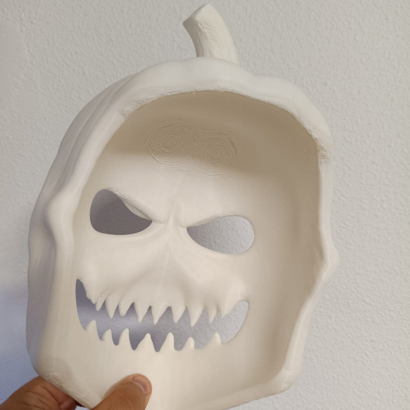 Korkunç Cadılar Bayramı Balkabağı Maske - 3D Baskılı Yüz Maskesi