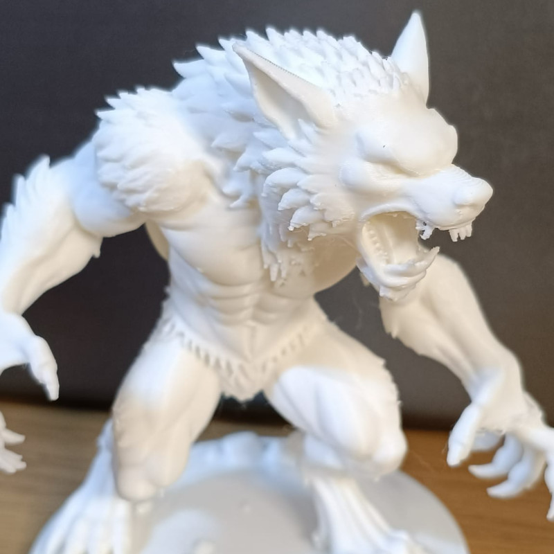 Detaylı Kurtadam Figürü - 3D Baskı Miniature