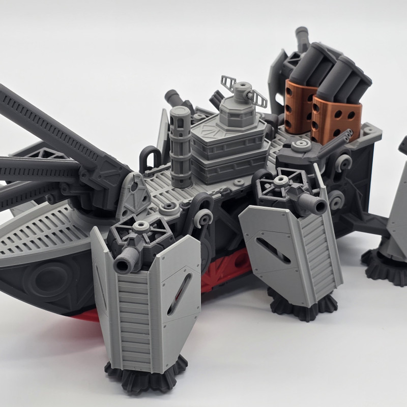 Motorlu Kara Savaş Gemisi 3D Baskı Maket - Hareketli Oyuncak