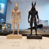 Minimalist Low Poly Anubis Heykeli - 3D Baskı Antik Mısır Dekoru