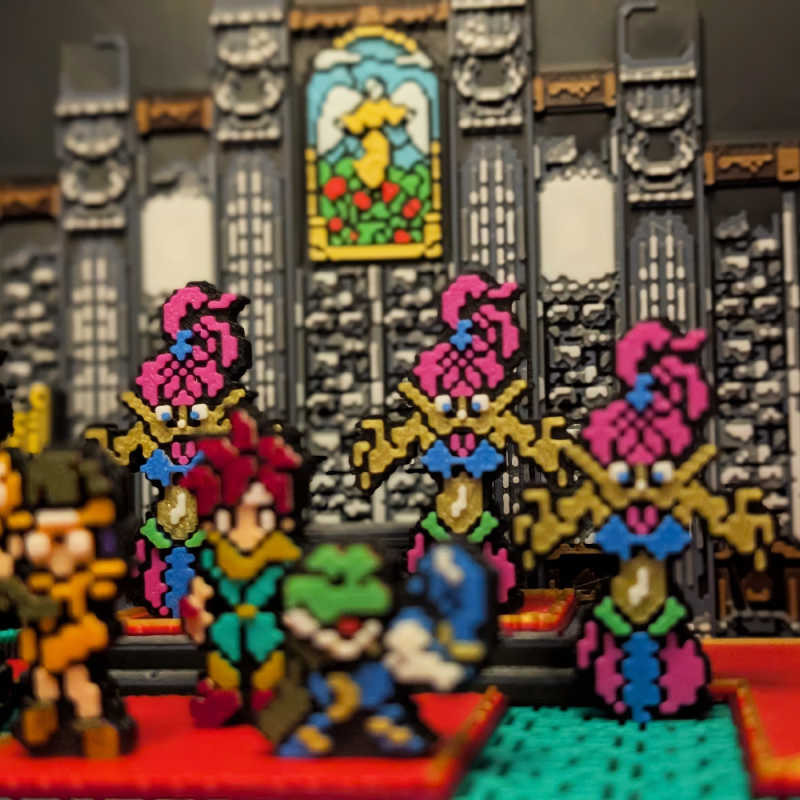 Chrono Trigger Katedral Sahnesi 3D Diorama - Nostaljik SNES Model