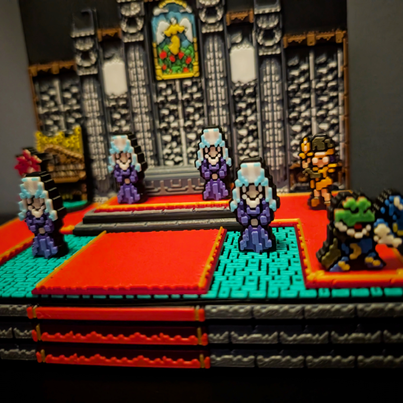 Chrono Trigger Katedral Sahnesi 3D Diorama - Nostaljik SNES Model