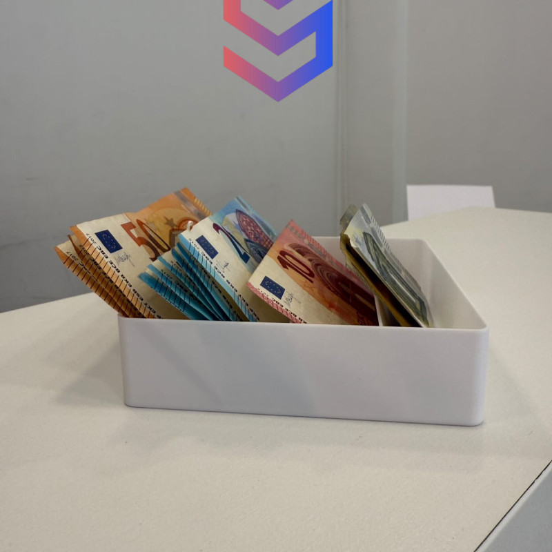 Euro Banknot Organizatör Kutusu - 3D Baskılı Masa Düzenleyici Euro Banknot Organizatör Kutusu - 3D Baskılı Masa Düzenleyici