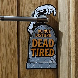 Cadılar Bayramı Kapı Asıcısı - Ölü Yorgun Tema 3D Baskı Dekor