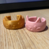 Sevimli Kedi Yüzüklü 3D Baskı Mikro Halka - PLA Esnek Tasarım
